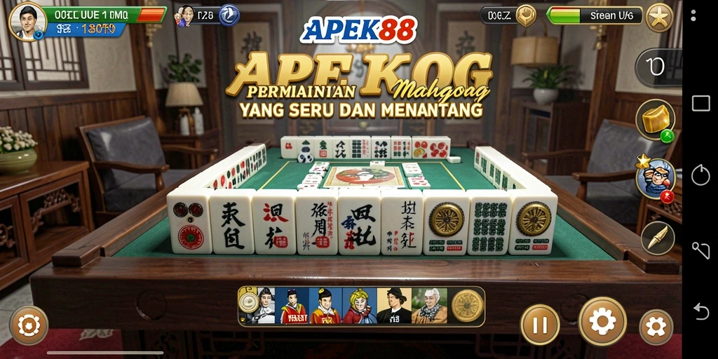 Tampilan screenshot APEK88 yang menampilkan aksi permainan Mahjong.