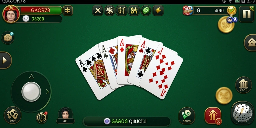 Screenshot utama GACOR78 menampilkan gameplay QiuQiu yang seru.
