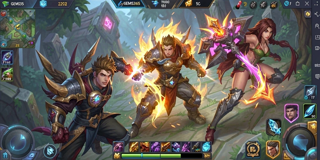 Gameplay GEMS365 yang seru dan penuh aksi.
