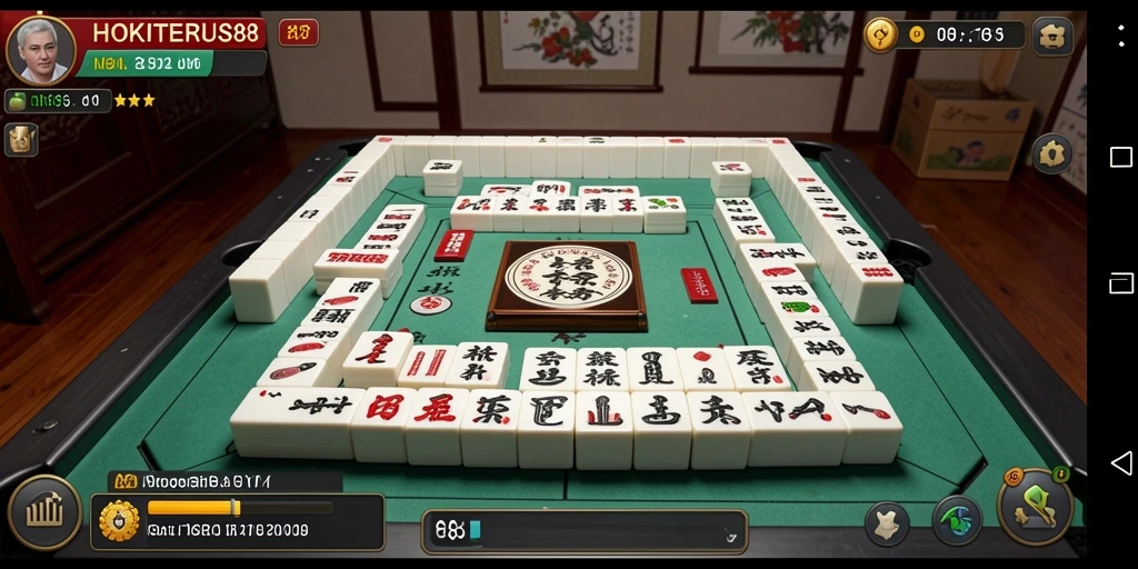 Gameplay HOKITERUS88 yang menampilkan keseruan permainan Mahjong.
