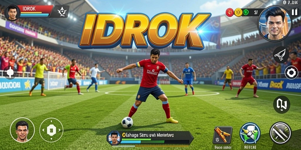 Screenshot IDROK menampilkan aksi seru pertandingan olahraga.