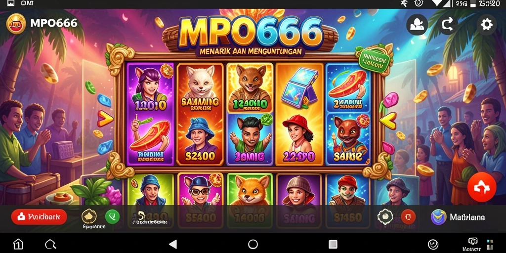 Screenshot utama MPO666 menampilkan gameplay slot yang seru dan menarik.