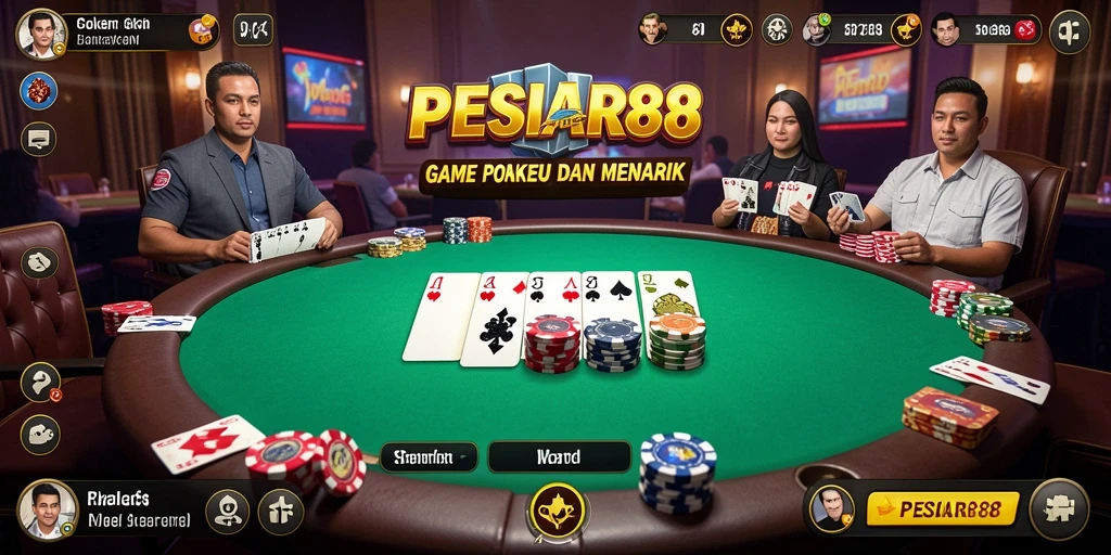 Gameplay seru dalam aplikasi Poker PESIAR88.