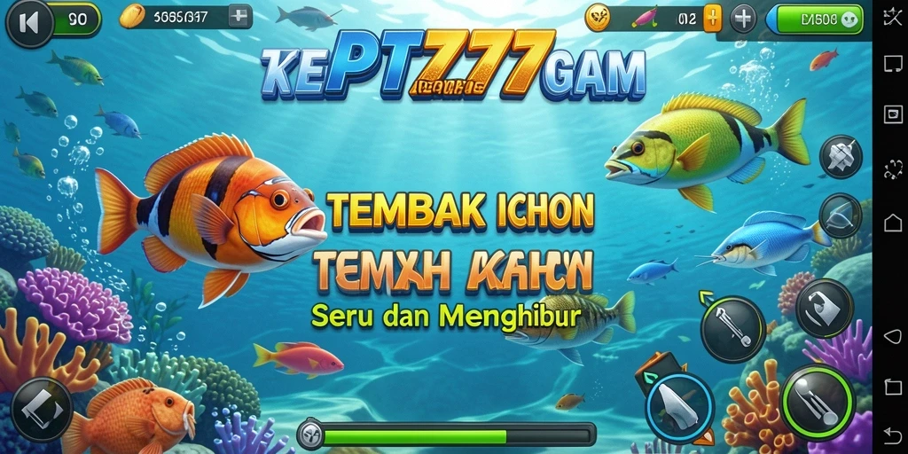 Tampilan gameplay PT777 dengan aksi seru menangkap ikan.