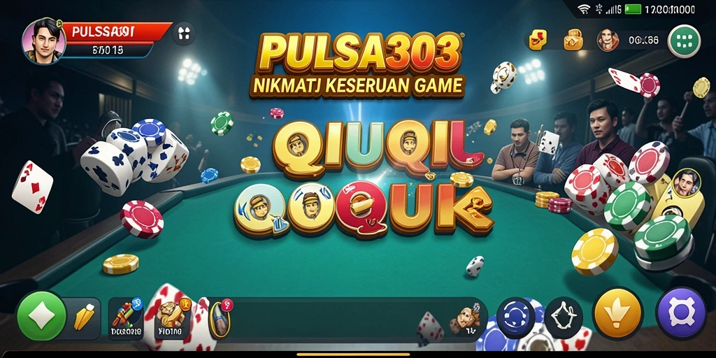 Screenshot utama PULSA303 yang menampilkan serunya gameplay QiuQiu.