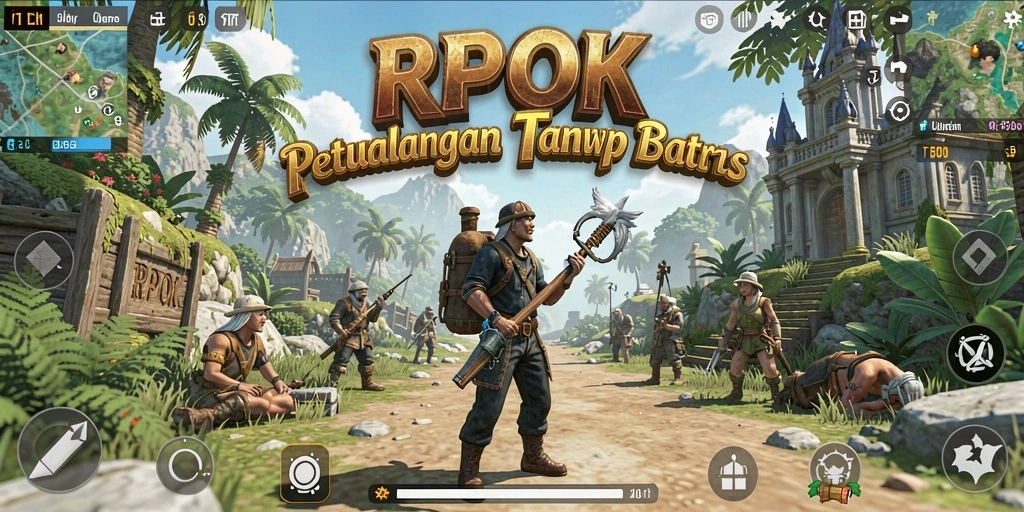 Tampilan gameplay RPOK di dunia terbuka yang spektakuler.
