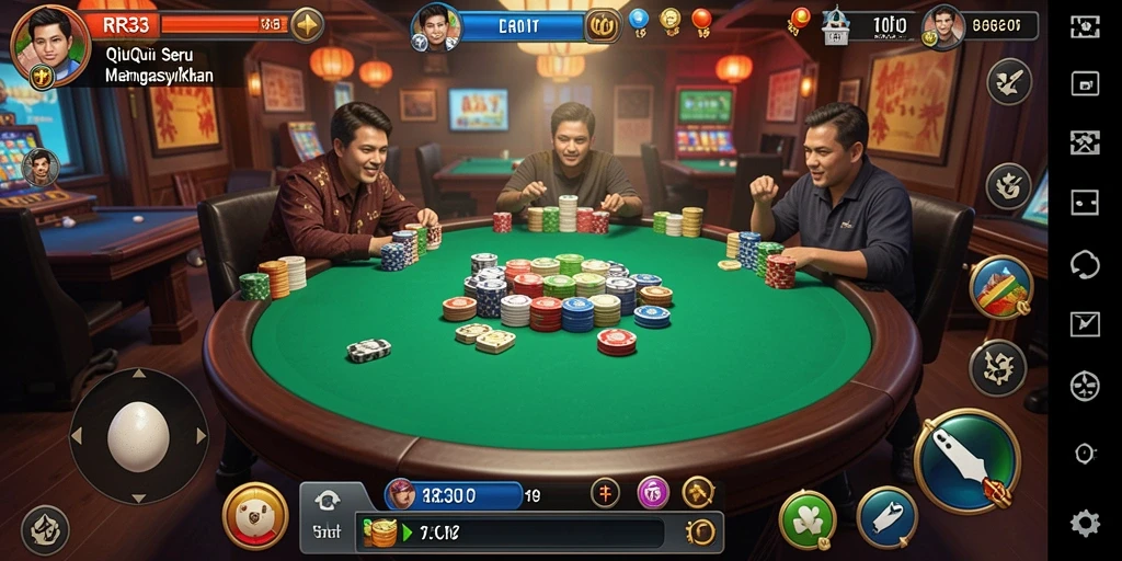 Tampilan seru gameplay QiuQiu di RR33.