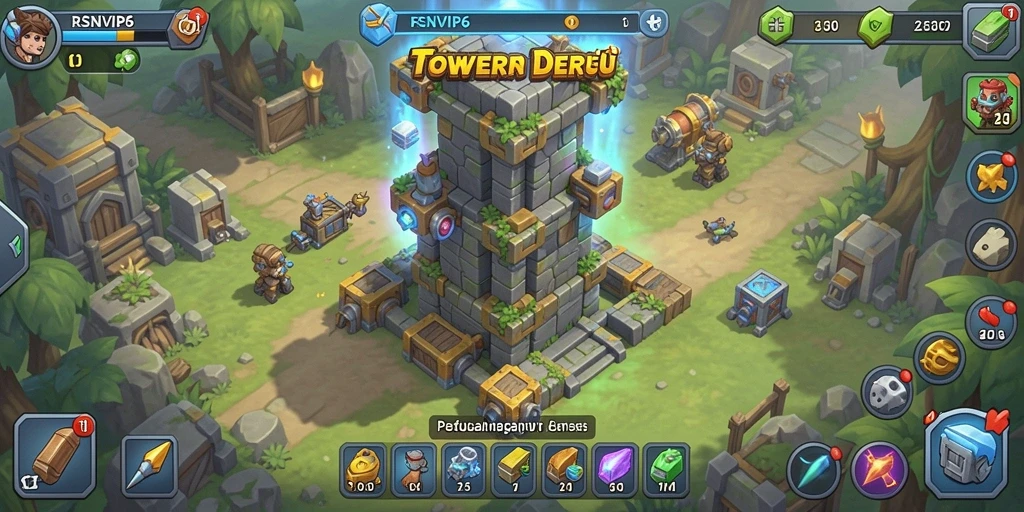 Tampilan menawan RSNVIP6 dengan gameplay menara pertahanan yang intens.