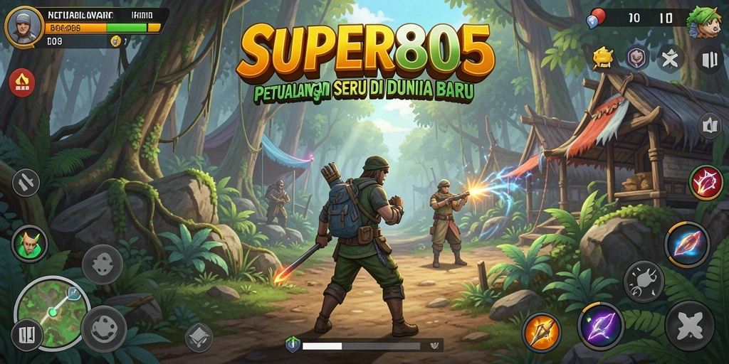 Tampilkan gameplay menakjubkan dari SUPER805 dengan petualangan yang seru.