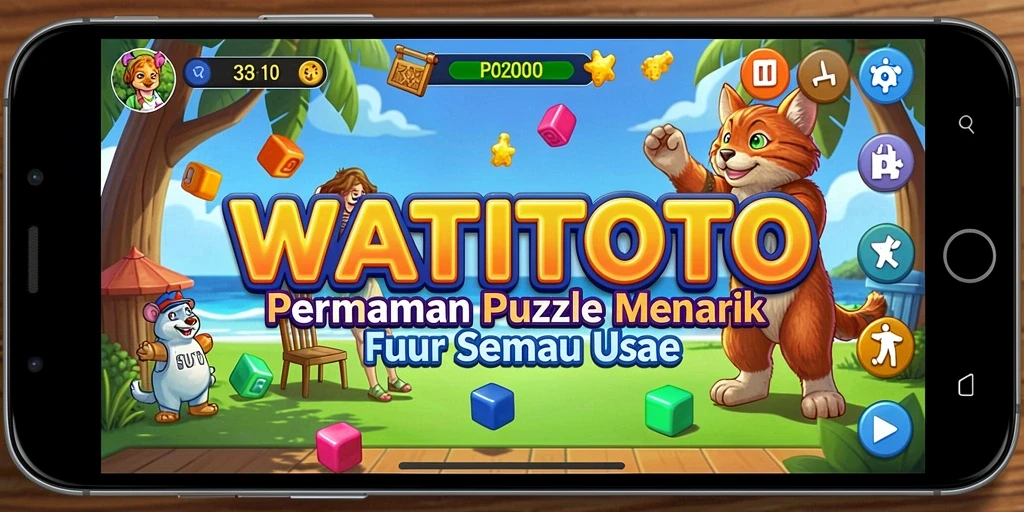 Tampilan gameplay WATITOTO yang seru dan menantang.