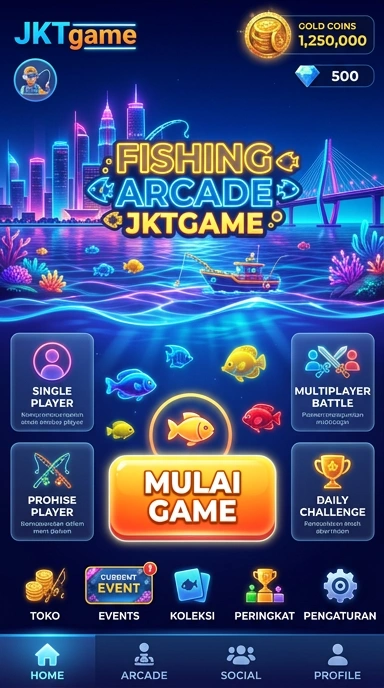 Tampilan antarmuka pengguna jktgame yang intuitif.